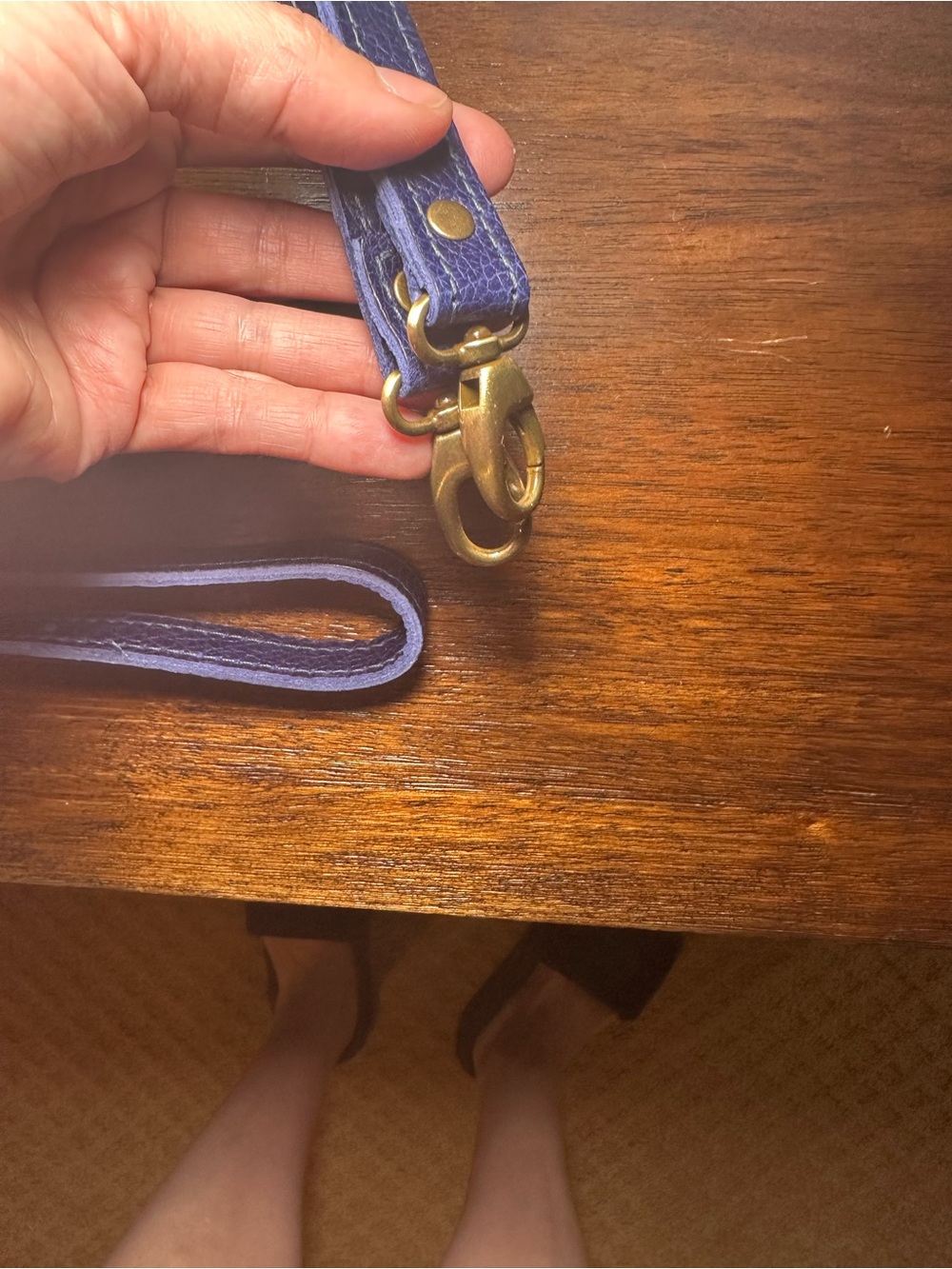 Portland Leather Sloan Doctor Bag “Oversized” Blue Pebbled Leather Satchel NWT - Picture 6 of 15